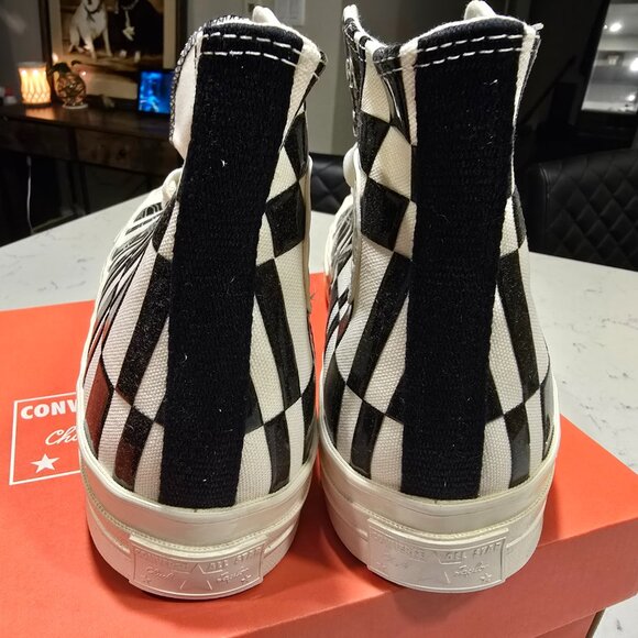 Converse Chuck 70 Checkered Pattern 'Ivory/Black' - A08764C MENS 10 NEW - Picture 3 of 12